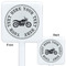 Motorcycle White Plastic Stir Stick - Double Sided - Approval