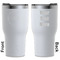 Motorcycle White RTIC Tumbler - Front and Back