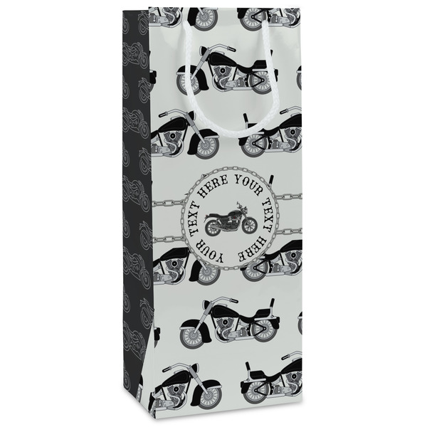 Custom Motorcycle Wine Gift Bags - Gloss (Personalized)