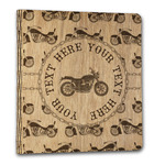 Motorcycle Wood 3-Ring Binder - 1" Letter Size (Personalized)