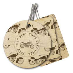 Motorcycle Wood Luggage Tag (Personalized)