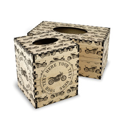 Motorcycle Wood Tissue Box Cover (Personalized)