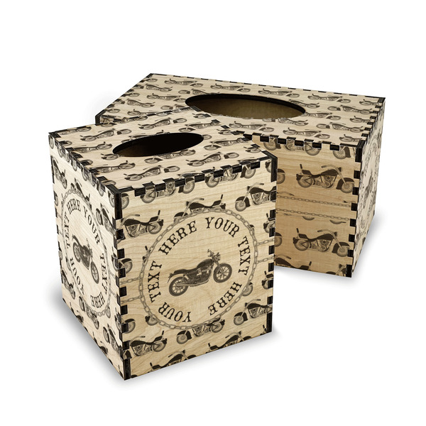 Motorcycle Wood Tissue Box Covers - Parent/Main