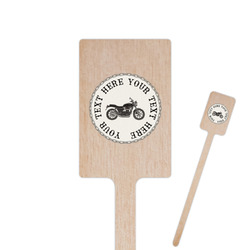 Motorcycle 6.25" Rectangle Wooden Stir Sticks - Double Sided (Personalized)