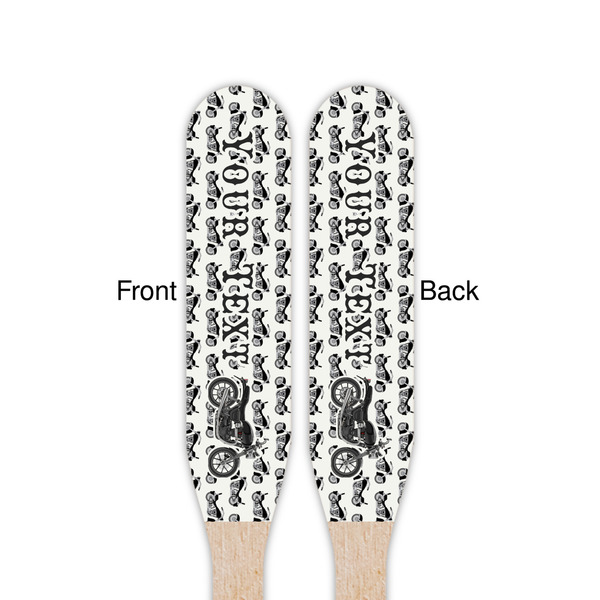 Motorcycle Wooden Food Pick - Paddle - Double Sided - Front & Back