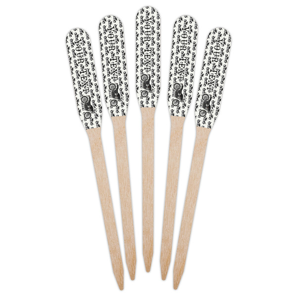 Motorcycle Wooden Food Pick - Paddle - Fan View