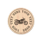 Motorcycle Genuine Maple or Cherry Wood Sticker (Personalized)
