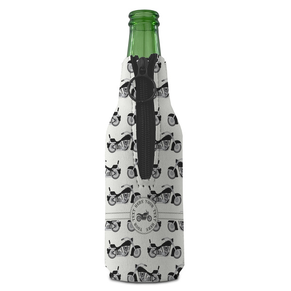 Motorcycle Zipper Bottle Cooler - BACK (bottle)