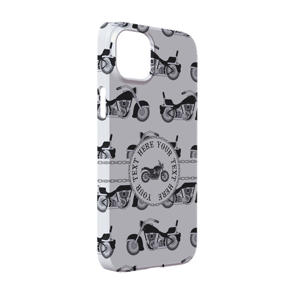 Custom Motorcycle iPhone Case - Plastic - iPhone 14 (Personalized)