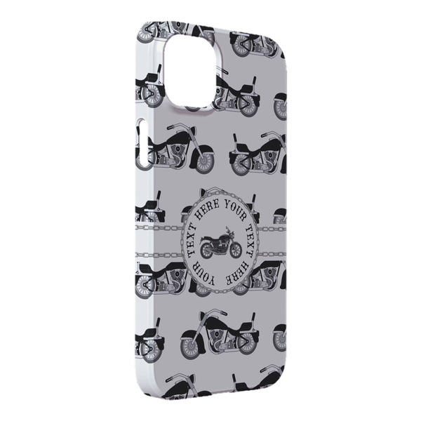 Custom Motorcycle iPhone Case - Plastic - iPhone 14 Plus (Personalized)