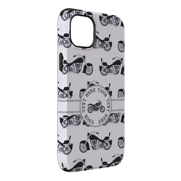 Custom Motorcycle iPhone Case - Rubber Lined - iPhone 14 Plus (Personalized)