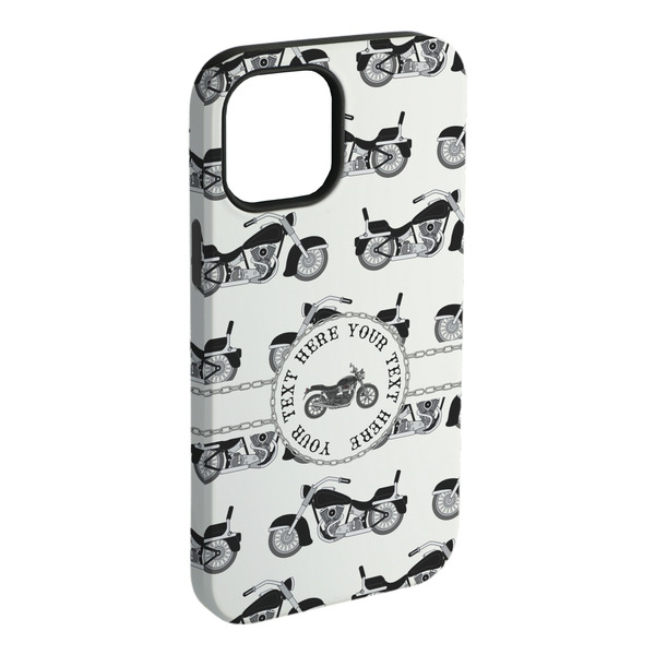 Custom Motorcycle iPhone Case - Rubber Lined - iPhone 15 Plus (Personalized)