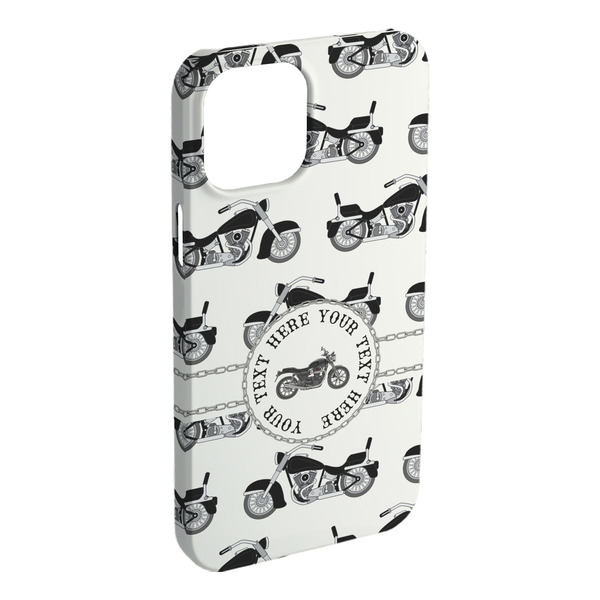 Custom Motorcycle iPhone Case - Plastic - iPhone 15 Pro Max (Personalized)