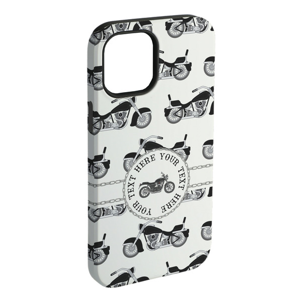 Custom Motorcycle iPhone Case - Rubber Lined - iPhone 15 Pro Max (Personalized)