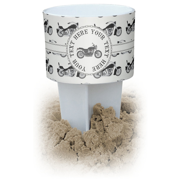 Custom Motorcycle White Beach Spiker Drink Holder (Personalized)