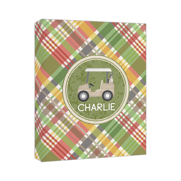 Custom Golfer's Plaid Canvas Print (Personalized)