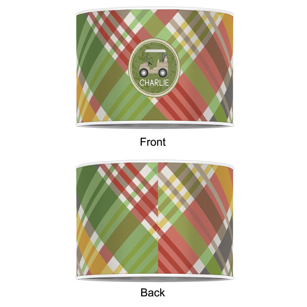 Golfer's Plaid 12" Drum Lampshade - APPROVAL (Poly Film)