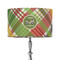 Golfer's Plaid 12" Drum Lampshade - ON STAND (Fabric)