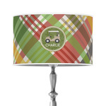 Golfer's Plaid 12" Drum Lamp Shade - Poly-film (Personalized)