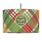 Golfer's Plaid 12" Drum Pendant Lamp - Fabric (Personalized)