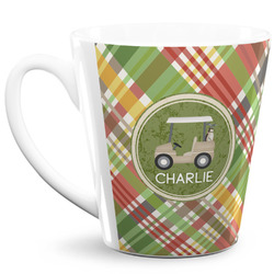 Golfer's Plaid 12 Oz Latte Mug (Personalized)
