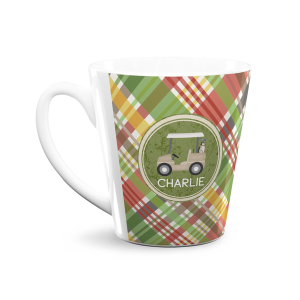 Golfer's Plaid 12 Oz Latte Mug - Front