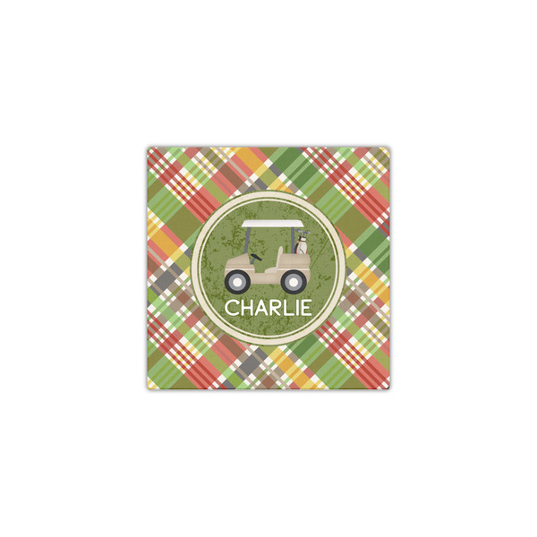 Golfer's Plaid 12x12 - Canvas Print - Front View