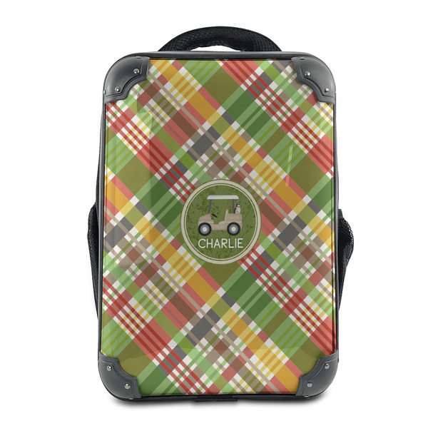 Custom Golfer's Plaid 15" Hard Shell Backpack (Personalized)