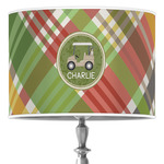 Golfer's Plaid 16" Drum Lamp Shade - Poly-film (Personalized)