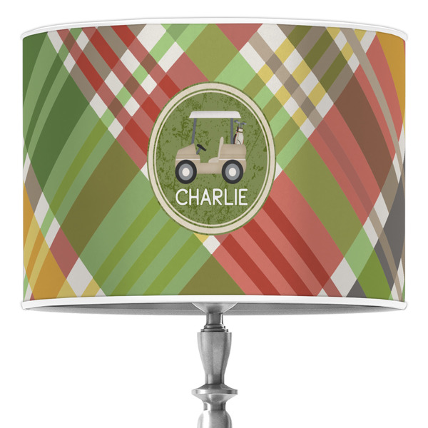 Custom Golfer's Plaid Drum Lamp Shade (Personalized)
