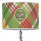 Golfer's Plaid 16" Drum Lampshade - ON STAND (Poly Film)