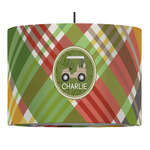 Golfer's Plaid Drum Pendant Lamp (Personalized)