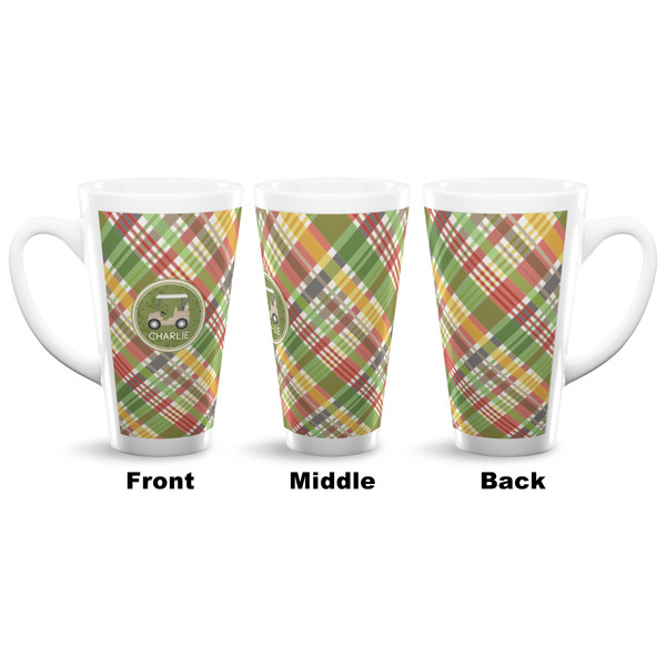 Golfer's Plaid 16 Oz Latte Mug - Approval