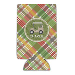 Golfer's Plaid Can Cooler (Personalized)