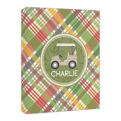 Golfer's Plaid Canvas Print - 16x20 (Personalized)