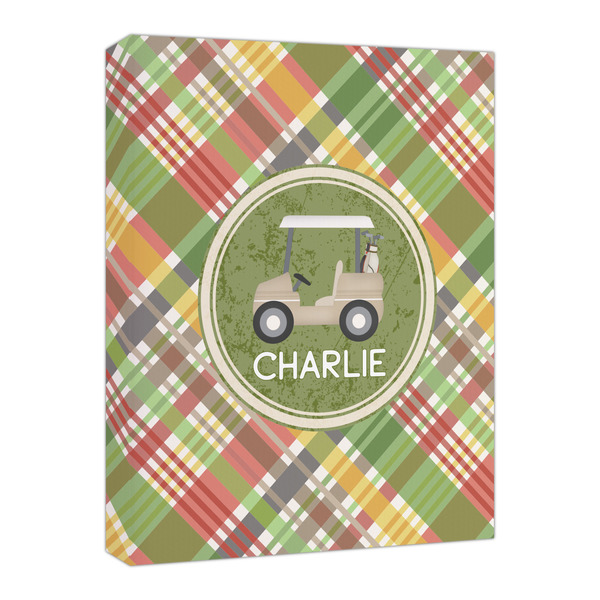 Custom Golfer's Plaid Canvas Print - 16x20 (Personalized)