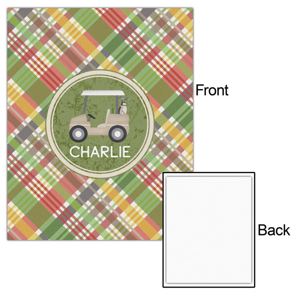 Golfer's Plaid 16x20 - Matte Poster - Front & Back