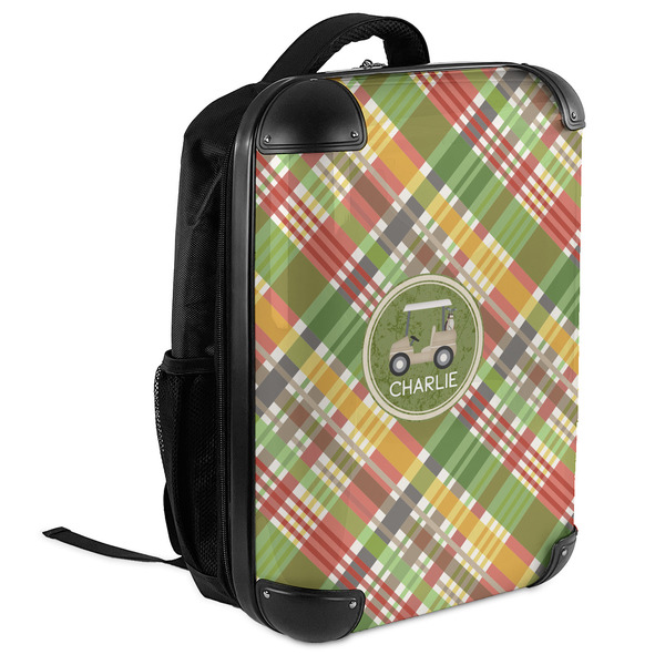 Golfer's Plaid 18" Hard Shell Backpacks - ANGLED VIEW