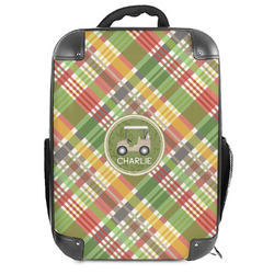 Golfer's Plaid Hard Shell Backpack (Personalized)