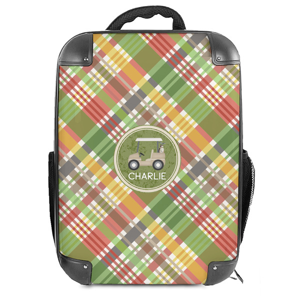 Custom Golfer's Plaid 18" Hard Shell Backpack (Personalized)