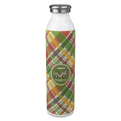 Golfer's Plaid 20oz Stainless Steel Water Bottle - Full Print (Personalized)