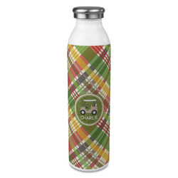 Golfer's Plaid 20oz Stainless Steel Water Bottle - Full Print (Personalized)