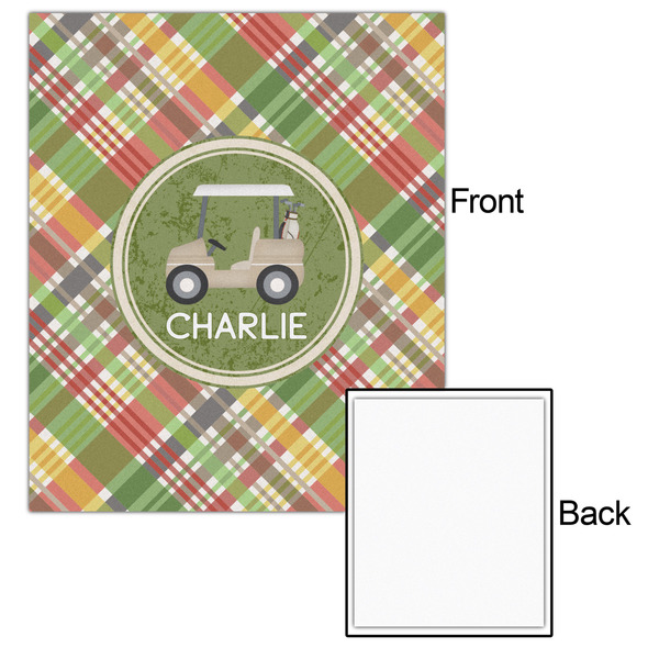 Golfer's Plaid 20x24 - Matte Poster - Front & Back