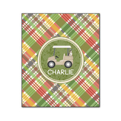 Golfer's Plaid Wood Print - 20x24 (Personalized)