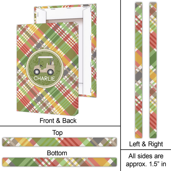 Golfer's Plaid 20x30 - Canvas Print - Approval