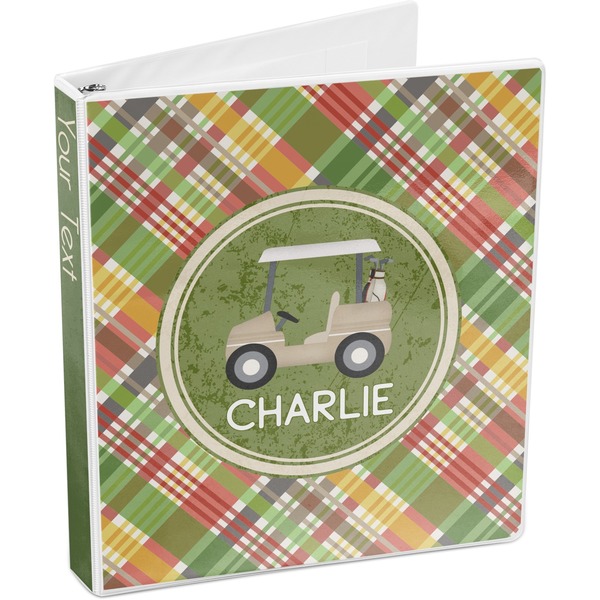 Golfer's Plaid 3-Ring Binder 3/4 - Main