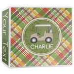 Golfer's Plaid 3-Ring Binder - 3 inch (Personalized)
