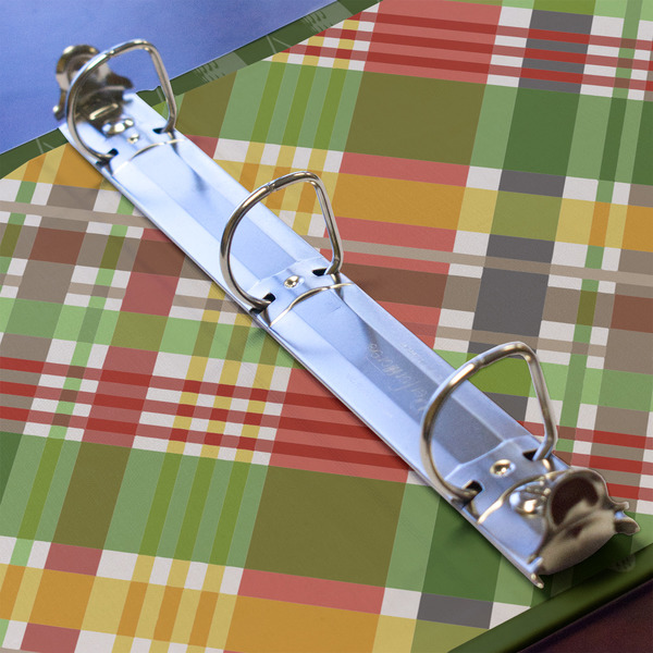 Golfer's Plaid 3 Ring Binders - Full Wrap - 1" - DETAIL