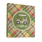 Golfer's Plaid 3 Ring Binder - Full Wrap - 1" (Personalized)