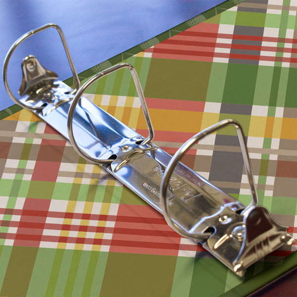 Golfer's Plaid 3 Ring Binders - Full Wrap - 2" - DETAIL